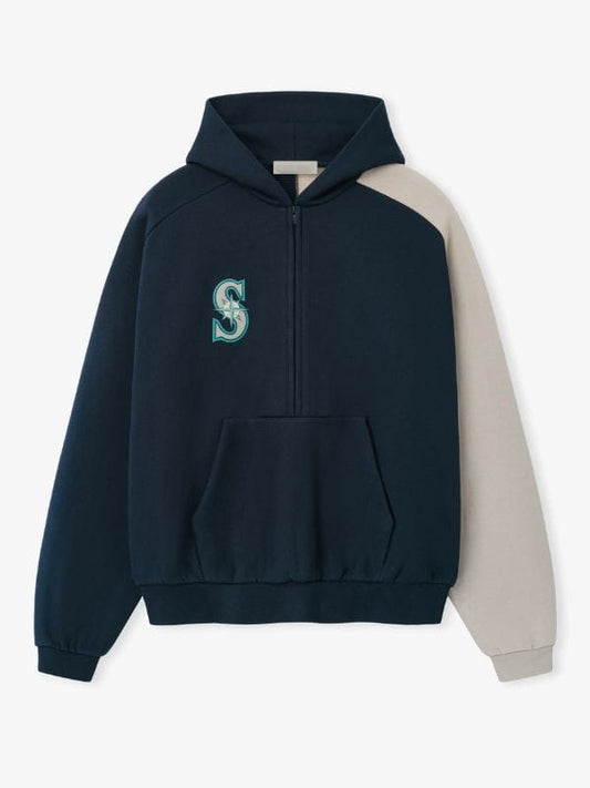 Essentials Mariners Raglan Half Zip Sport Hoodie