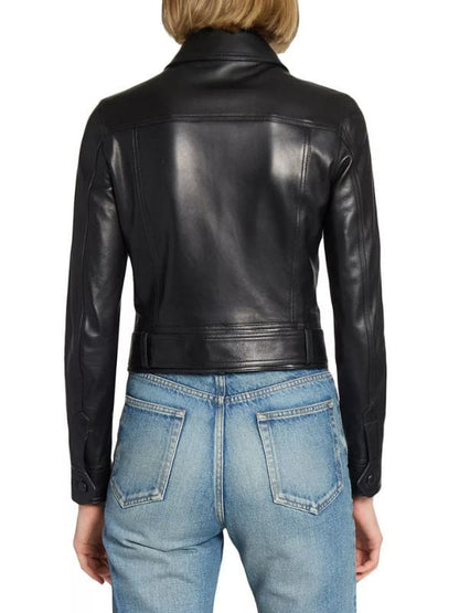 Charlotte Gainsbourg Étoile 2025 Black Leather Jacket