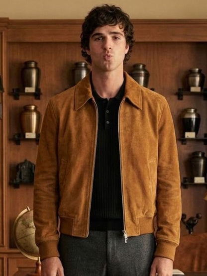 Euphoria S03 Nate Jacobs Suede Jacket Brown