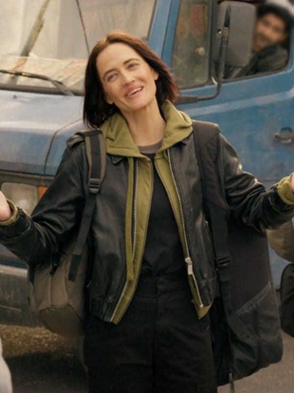 Eva Green Dirty Angels 2024 Leather Jacket