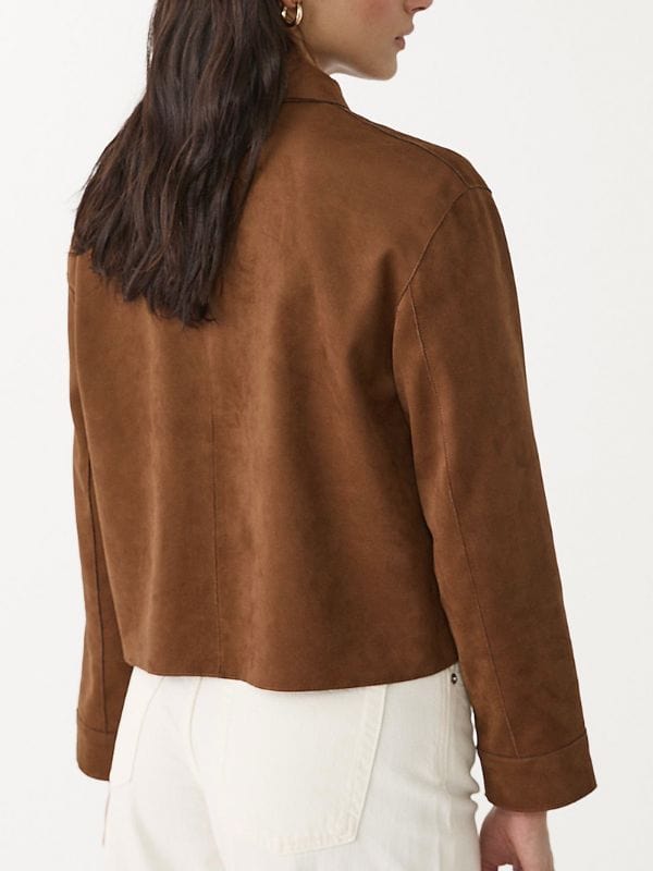 FBI International S04 Christina Wolfe Brown Suede Jacket FBI International S04 Christina Wolfe Brown Suede Jacket