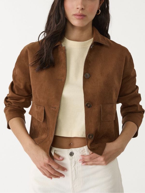 FBI International S04 Christina Wolfe Brown Suede Jacket FBI International S04 Christina Wolfe Brown Suede Jacket