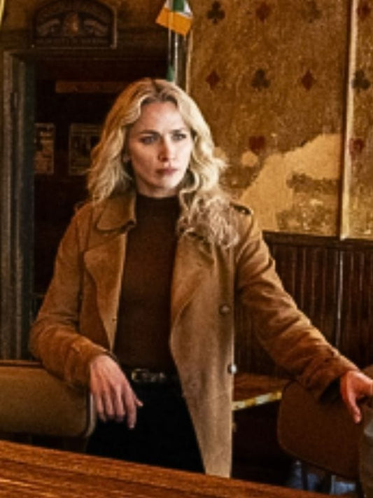 FBI Most Wanted S05 Nina Chase Suede Trench Coat