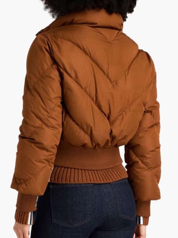 FBI Most Wanted S06 Hana Gibson Cropped Puffer Jacket FBI Most Wanted S06 Hana Gibson Cropped Puffer Jacket Brown