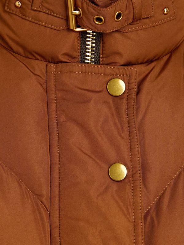 FBI Most Wanted S06 Hana Gibson Cropped Puffer Jacket FBI Most Wanted S06 Hana Gibson Cropped Puffer Jacket Brown