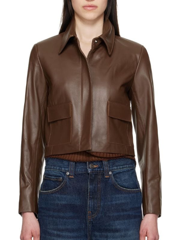 FBI Most Wanted S06 Shantel VanSanten Brown Leather Jacket FBI Most Wanted S06 Shantel VanSanten Brown Leather Jacket