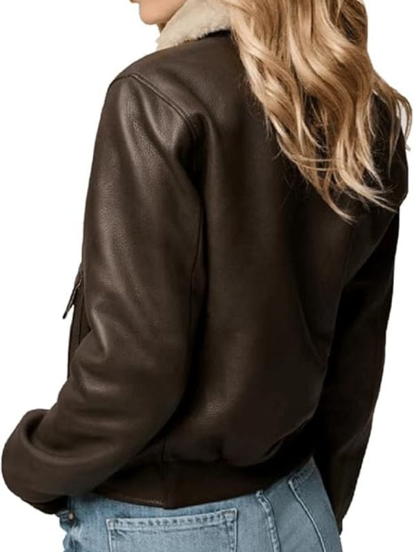 FBI S07 Emily Alabi Leather Bomber Jacket FBI S07 Emily Alabi Leather Bomber Jacket