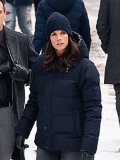 FBI S07 Missy Peregrym Blue Puffer Jacket FBI S07 Missy Peregrym Blue Puffer Jacket
