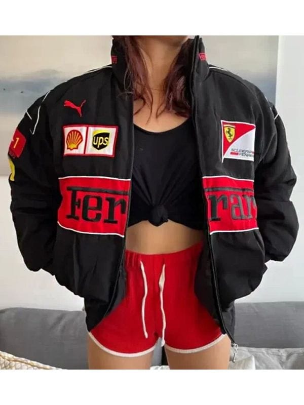 Ferrari Vintage F1 Black Jacket – Winter Whirl