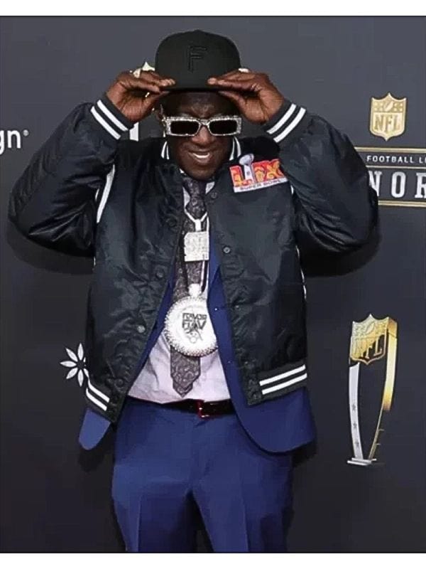 Flavor Flav 14th Annual Honors Super Bowl LIX Jacket Black