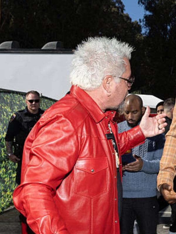 Flavortown Tailgate Guy Fieri Leather Jacket Red