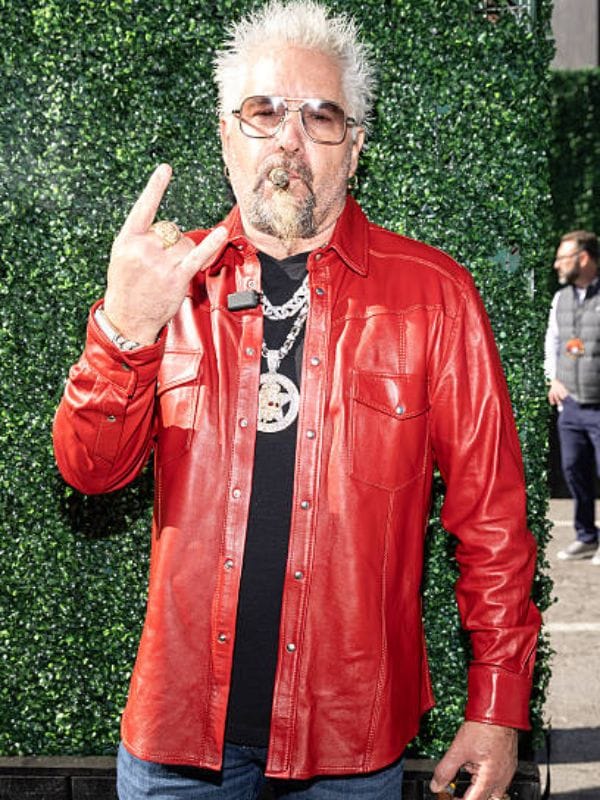 Flavortown Tailgate Guy Fieri Leather Jacket Red