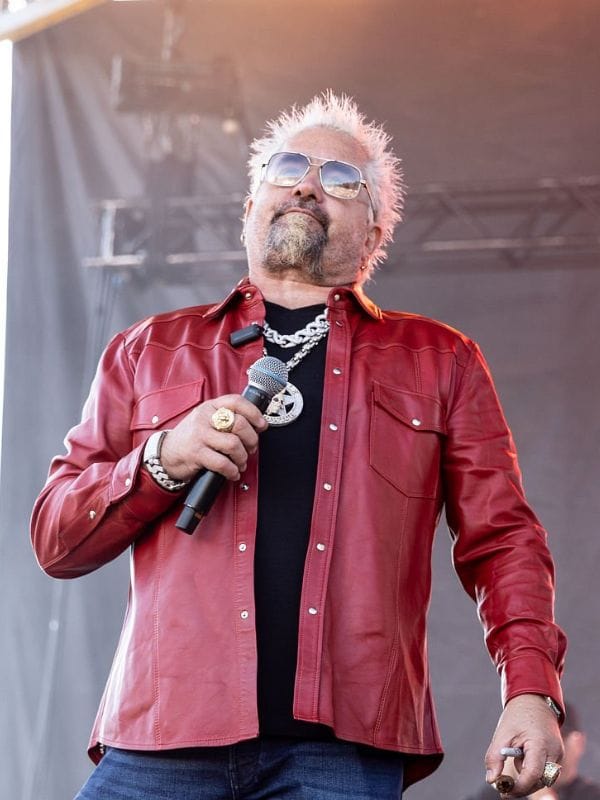 Flavortown Tailgate Guy Fieri Leather Jacket Red