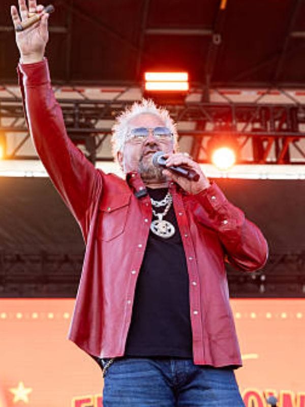 Flavortown Tailgate Guy Fieri Leather Jacket Red