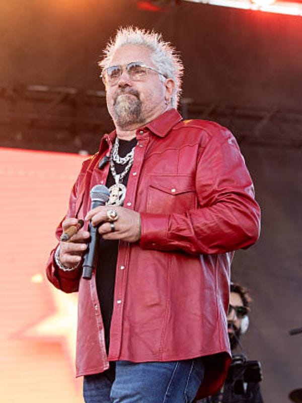 Flavortown Tailgate Guy Fieri Leather Jacket Red