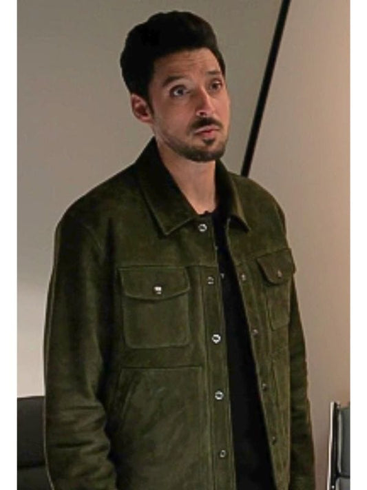 Found S02 Dhan Rana Green Suede Jacket