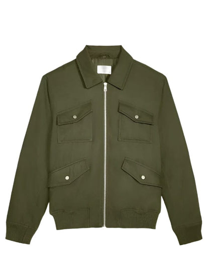Found S02 Karan Oberoi Green Bomber Jacket Found S02 Karan Oberoi Green Bomber Jacket