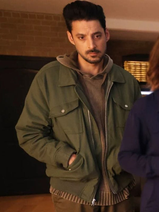 Found S02 Karan Oberoi Green Bomber Jacket Found S02 Karan Oberoi Green Bomber Jacket