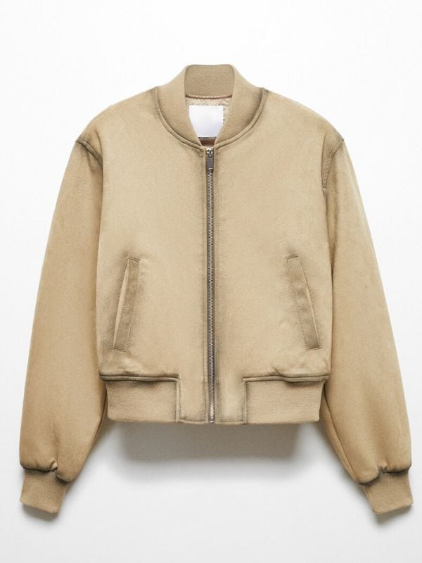 Found S02 Lacey Quinn Suede Bomber Jacket