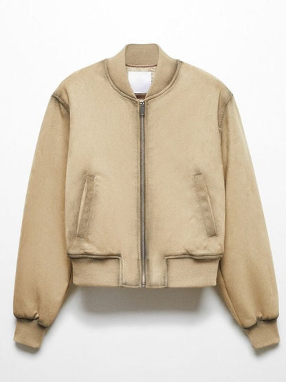 Found S02 Lacey Quinn Suede Bomber Jacket