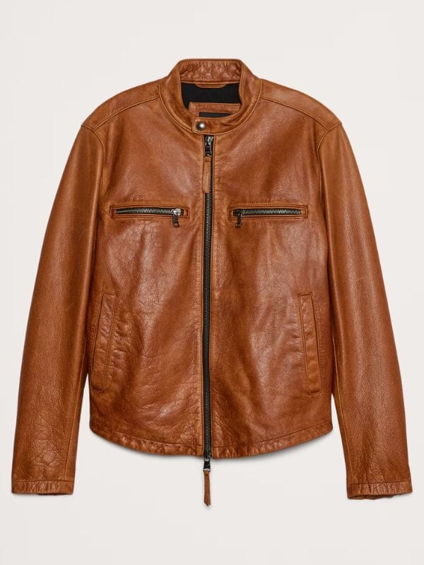 Found S02 Mark Trent Brown Leather Jacket