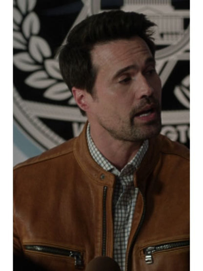 Found S02 Mark Trent Brown Leather Jacket