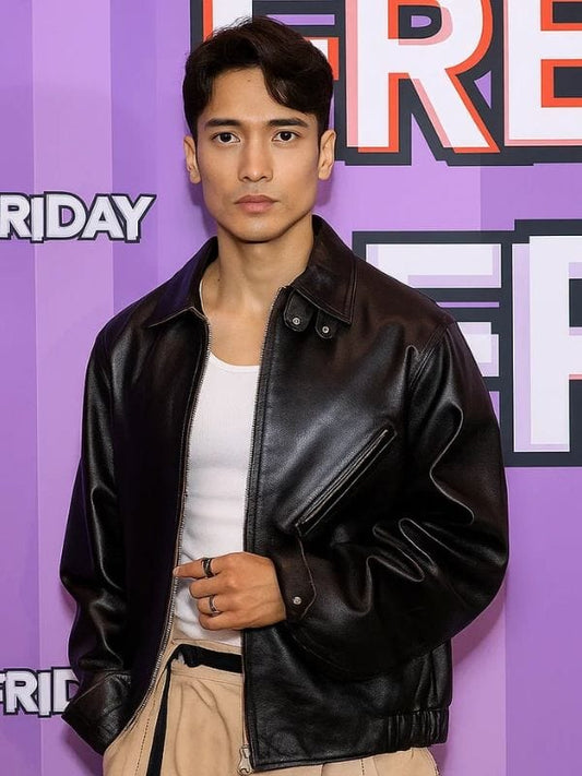 Freakier Friday Premiere Manny Jacinto Leather Jacket