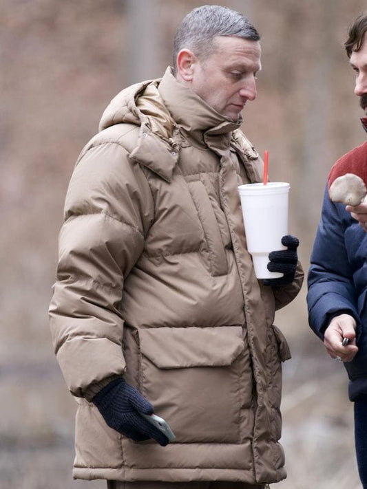 Friendship 2025 Tim Robinson Beige Puffer Jacket Friendship 2025 Tim Robinson Beige Puffer Jacket