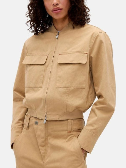 Gap × Victoria Beckham Bomber Jacket Beige