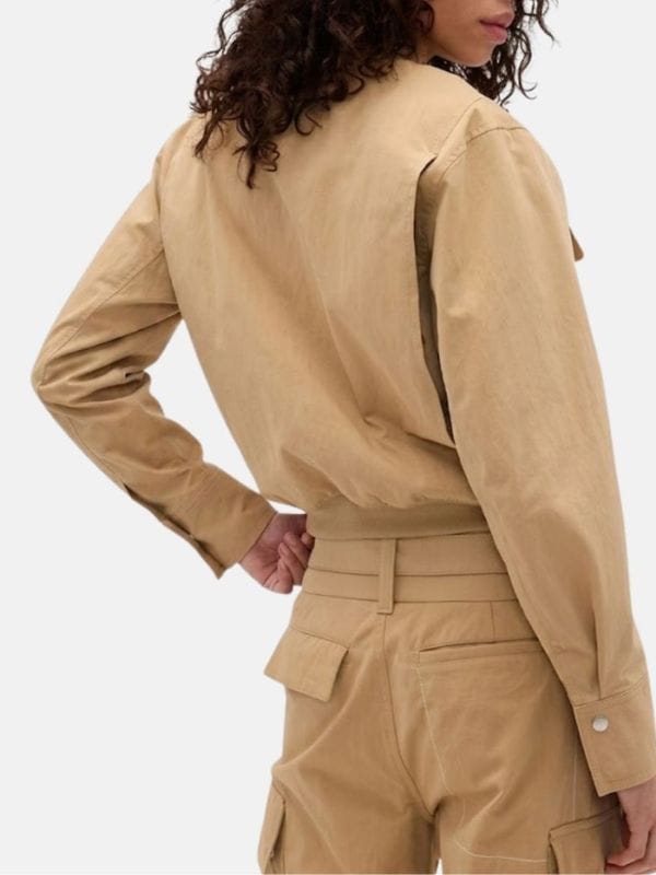 Gap × Victoria Beckham Bomber Jacket Beige