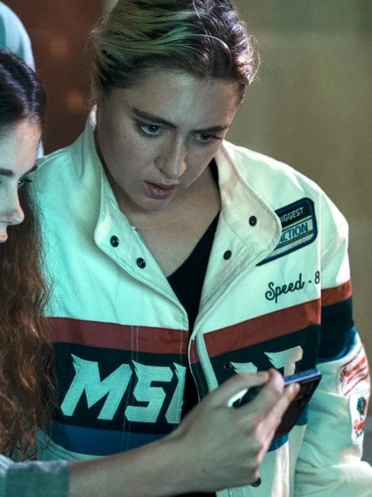 Gen V S02 Emma Meyer Bomber Jacket Off White