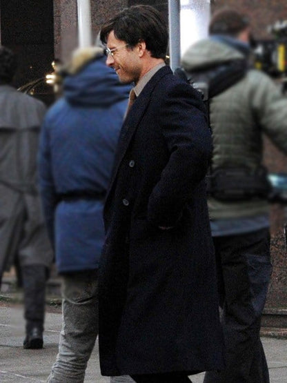 Glen Powell The Running Man Trench Coat Glen Powell The Running Man Trench Coat