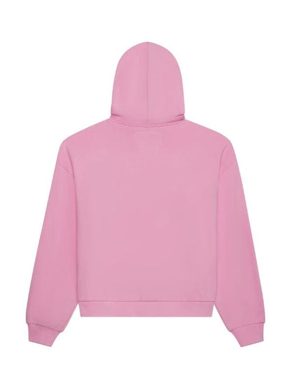 Sp5der Global Web Zip Up Hoodie Pink