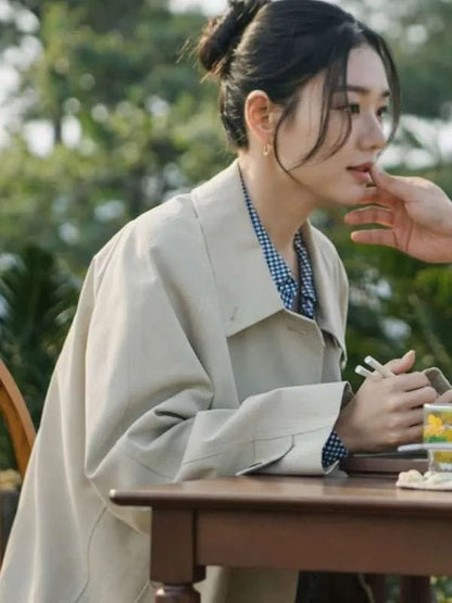 Go Da-rim Dynamite Kiss 2025 Trench Coat Beige