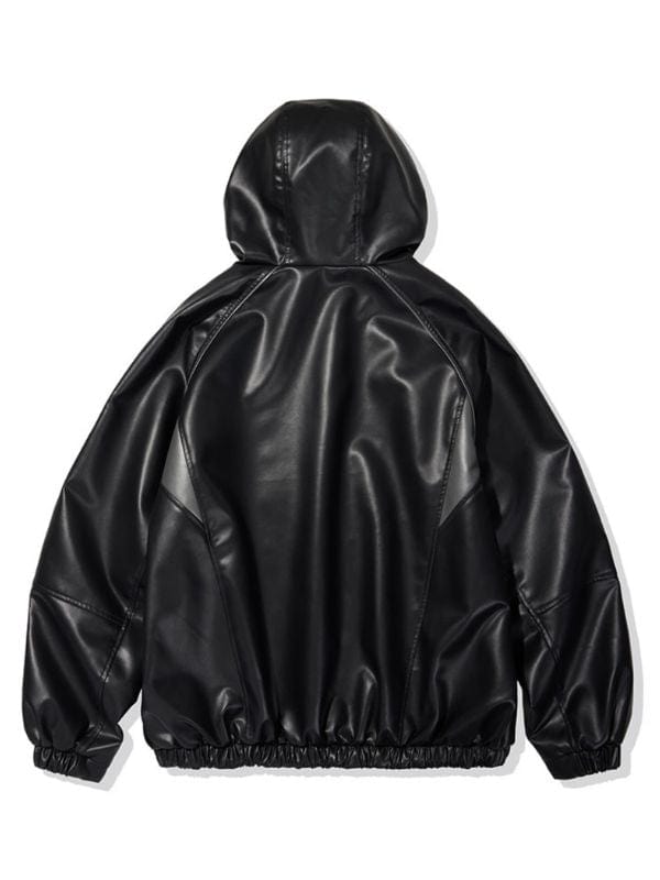 Good Boy S01 Park Bo-gum Leather Hooded Jacket