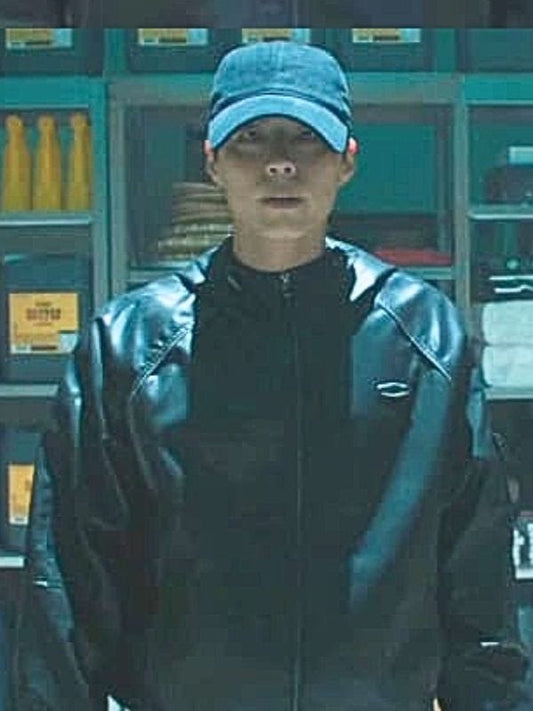 Good Boy S01 Park Bo-gum Leather Hooded Jacket