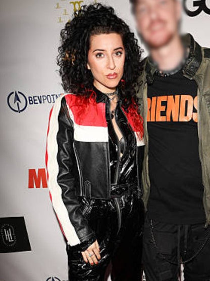 Grammy After Party 2026 Izzy T Leather Jacket Multicolor