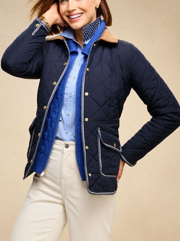 Grosse Pointe Garden Society S01 Catherine Blue Quilted Jacket Grosse Pointe Garden Society S01 Catherine Blue Quilted Jacket