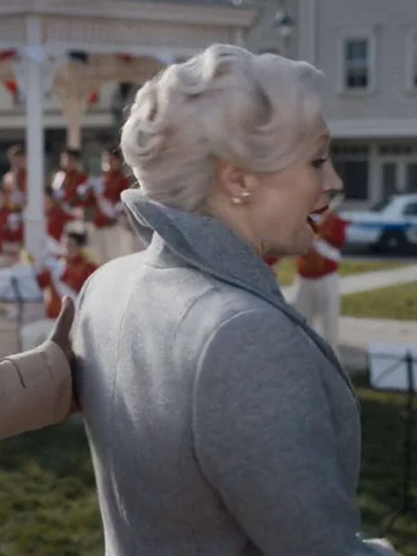 Gwendoline Christie Wednesday Grey Coat Gwendoline Christie Wednesday Grey Coat