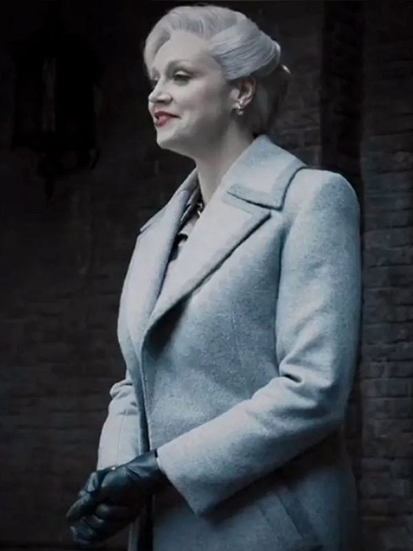 Gwendoline Christie Wednesday Grey Coat Gwendoline Christie Wednesday Grey Coat