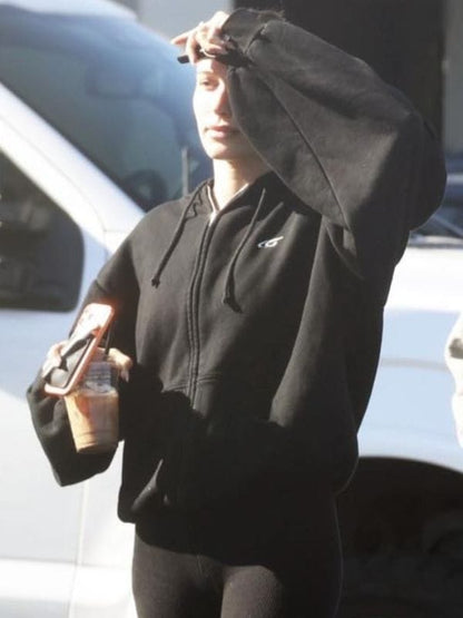 Hailey Bieber Palm Springs Hoodie Black