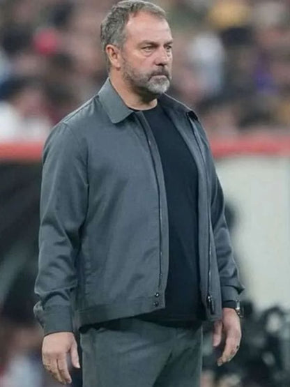 Manager Hansi Flick 2026 Grey Cotton Jacket