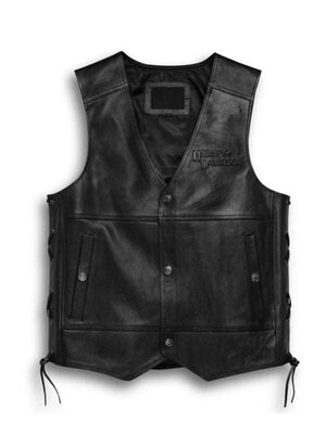 Harley-Davidson Tradition II Leather Vest Black