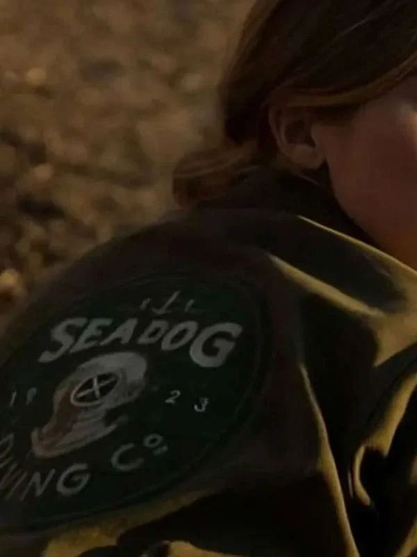 Hermione Corfield Fear Below 2025 Leather Jacket Brown