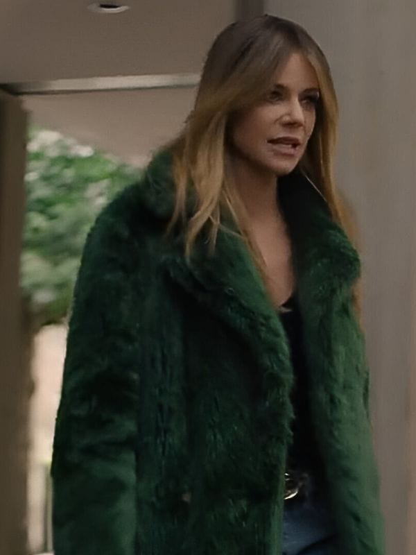 High Potential 2024 Kaitlin Olson Green Fur Coat High Potential 2024 Kaitlin Olson Green Fur Coat