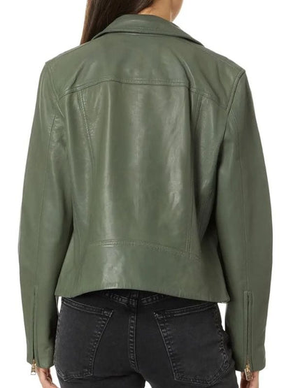 High Potential S01 Daphne Green Leather Jacket