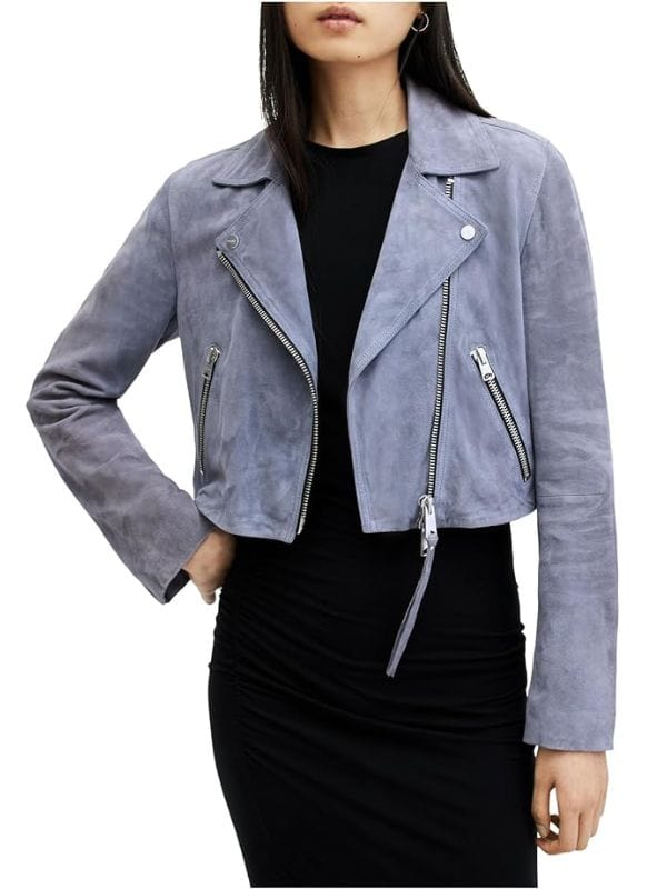 High Potential S01 Daphne Grey Suede Jacket