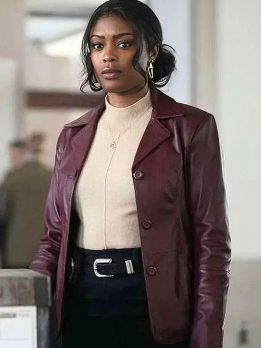 High Potential S01 Javicia Leslie Leather Blazer Daphne High Potential S01 Javicia Leslie Leather Blazer