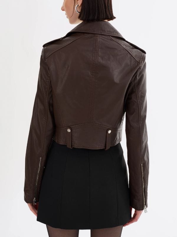 High Potential S02 Javicia Leslie Leather Jacket Brown
