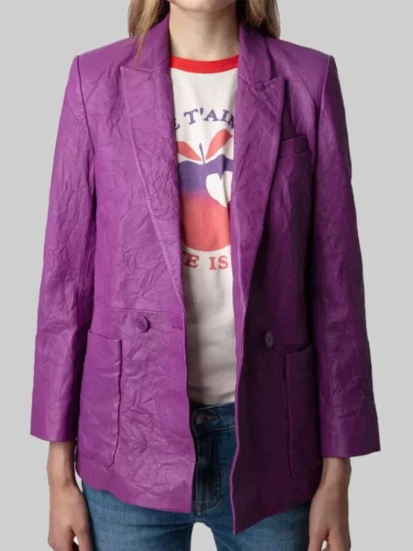 High Potential S02 Kaitlin Olson Purple Blazer